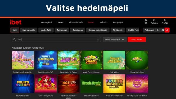 Valitse hedelmäpeli