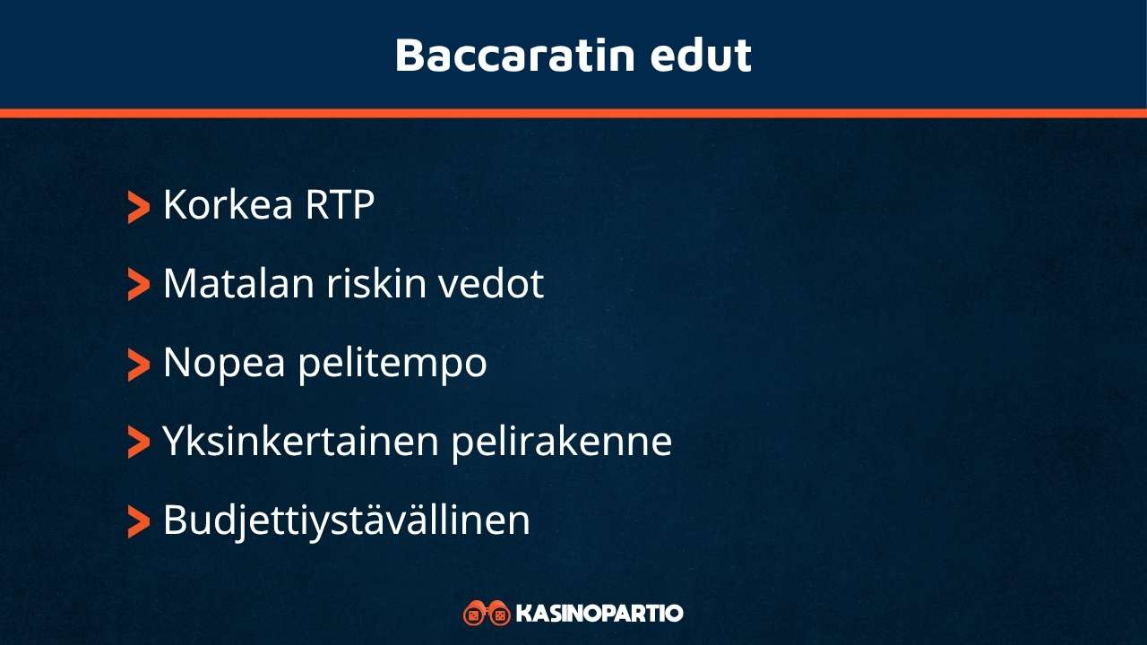 Baccaratin edut