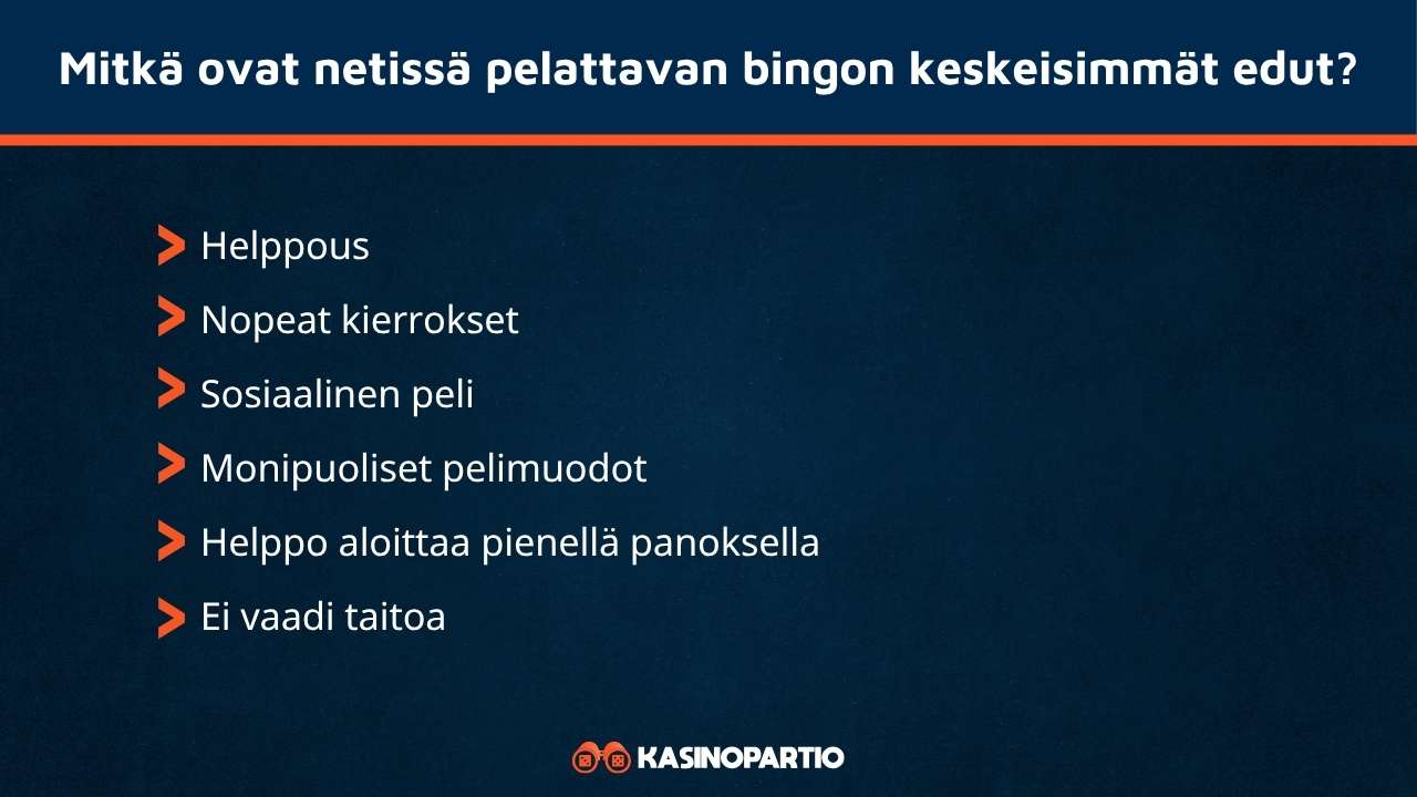 Nettibingon edut