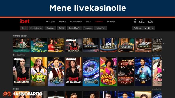 Mene livekasinolle