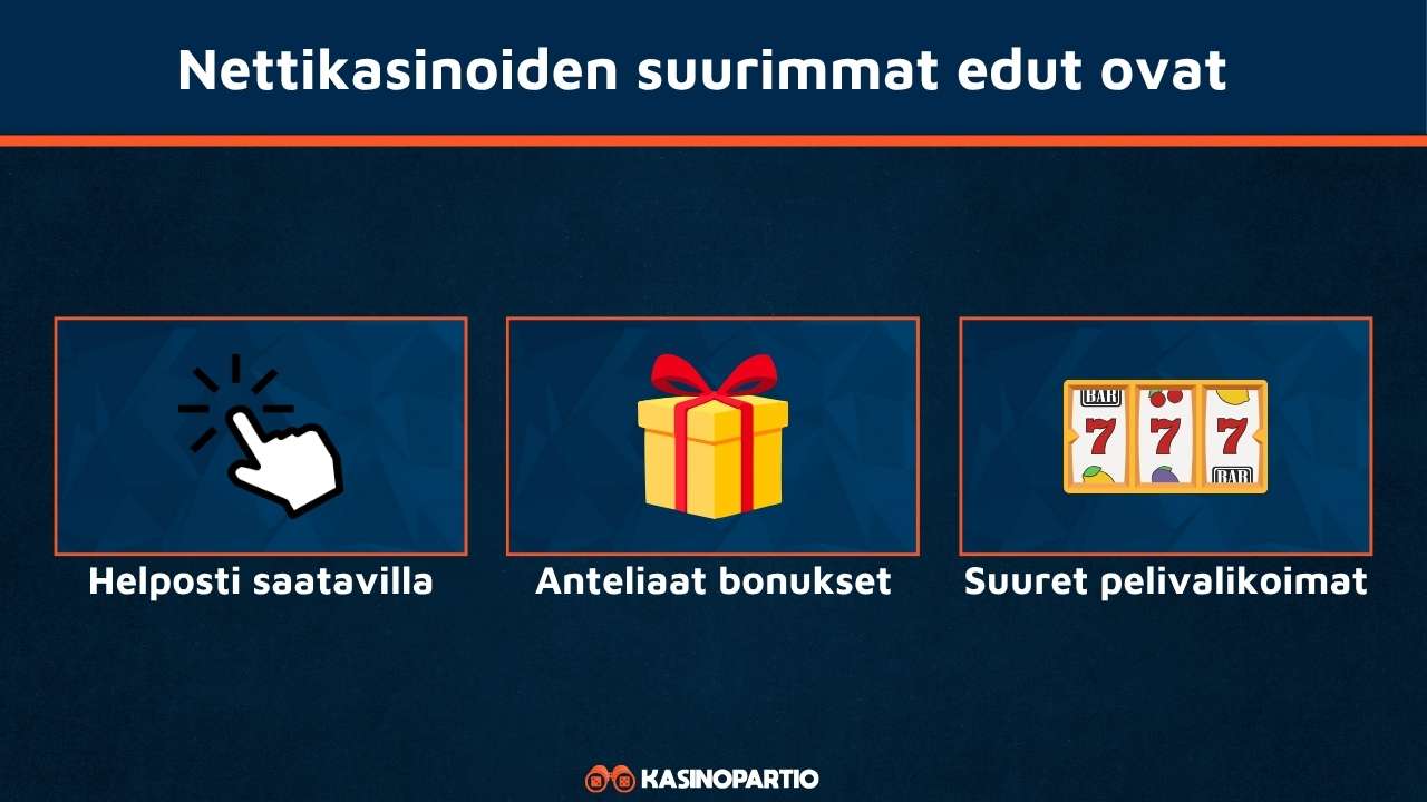 Nettikasino omaa nämä edut