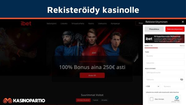 rekisteröidy kasinolle