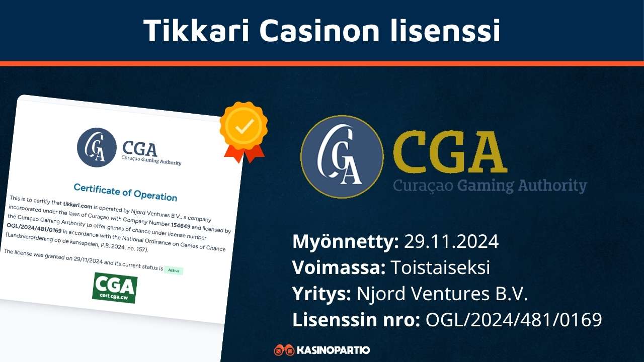 Tikkari-kasinon lisenssi