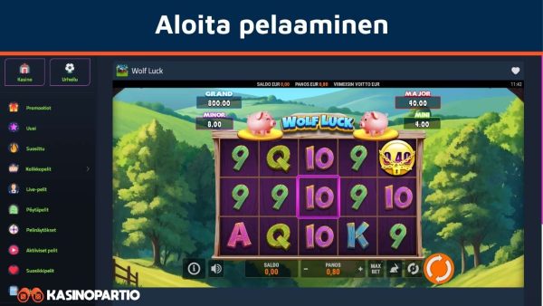 aloita pelaaminen
