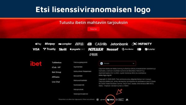 etsi mustan listan kasinolta peliviranomaisen logo