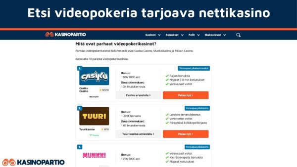 etsi videopokerinettikasino