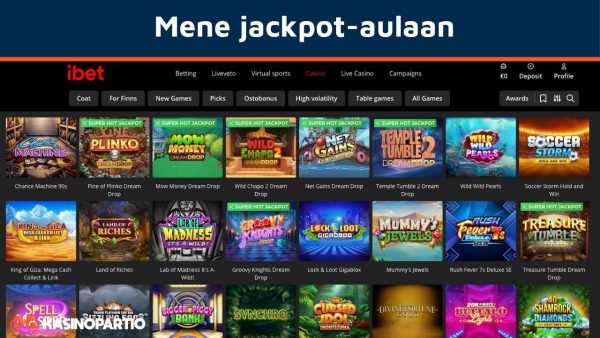 Jackpot pelit mene aulaan