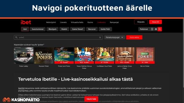 etsi pokeripelit