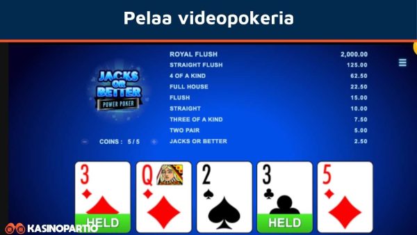 pelaa videopokeria