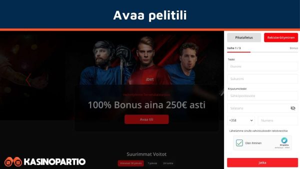 Avaa pelitili talletusbonuksen omaavalle kasinolle