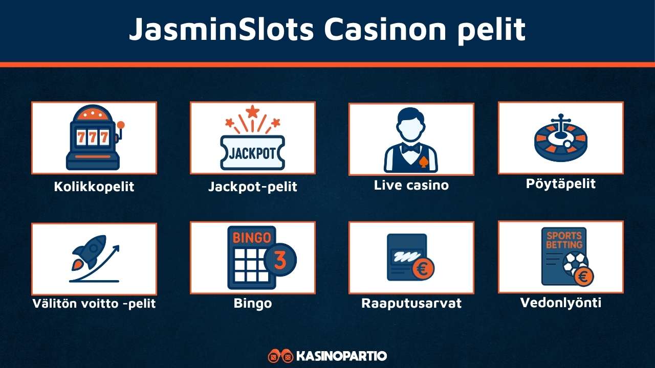 JasminSlots Casinon pelit