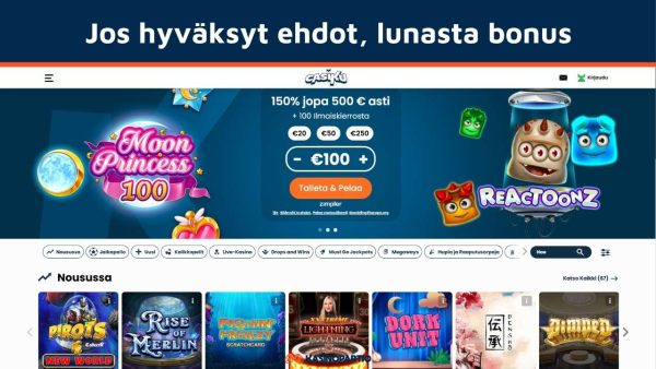 hyväksy bonusehdot