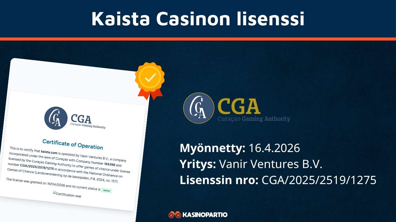 Kaista kasinon lisenssi