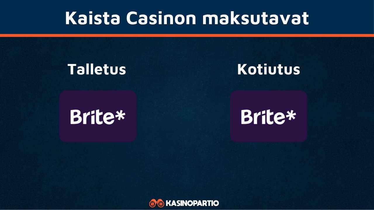Kaista Casino maksutavat