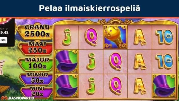 Pelaa peliä johon ilmais kierrokset annettiin
