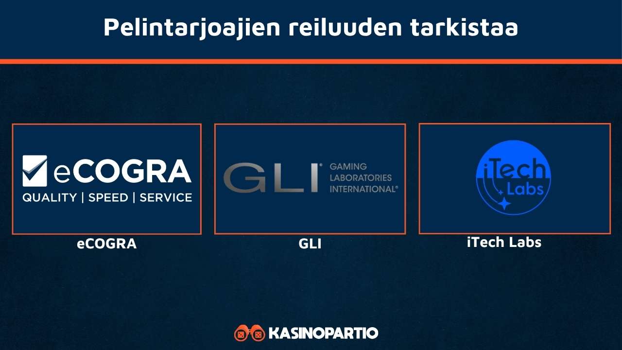 Pelintarjoajat takaavat luotettavuuden testilabrojen käytöllä.