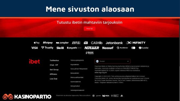 mene mustan listan kasinon alaosaan