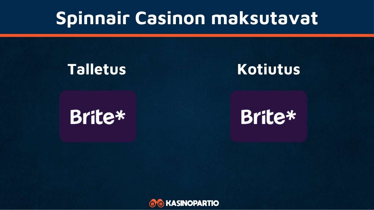 Spinnari Casino maksutavat