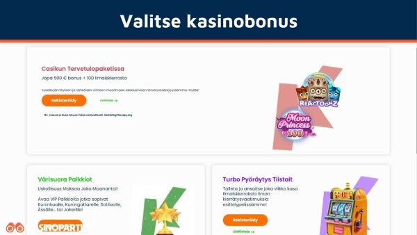 valitse kasinobonus