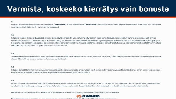 katso koskeeko kierrätys vain bonusta