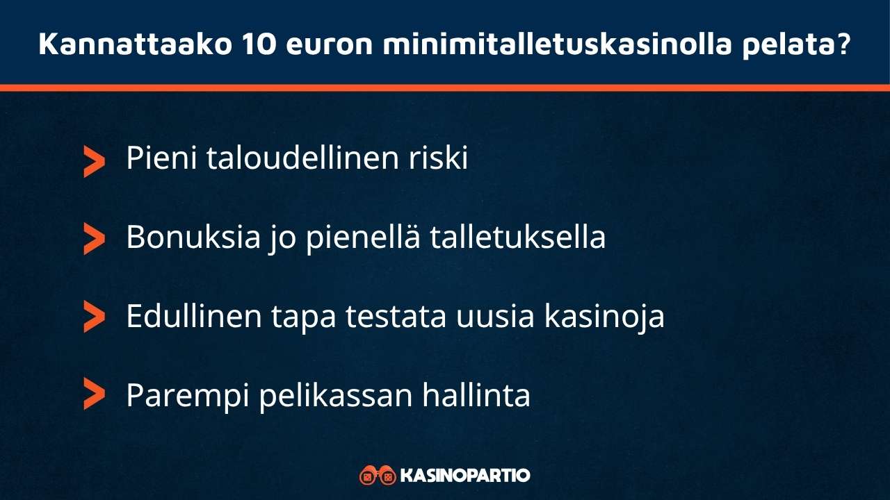 10 e kasinon edut