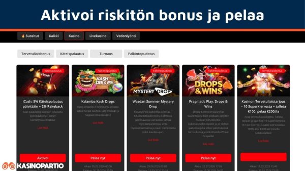 aktivoi riskitön bonus