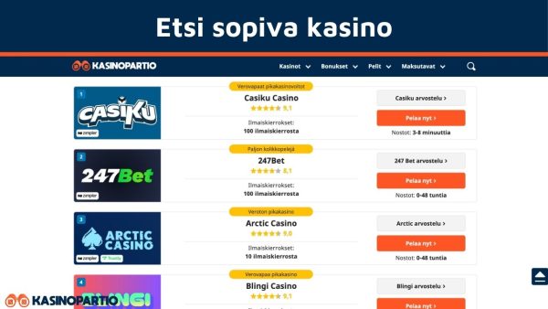etsi riskitön bonus kasino