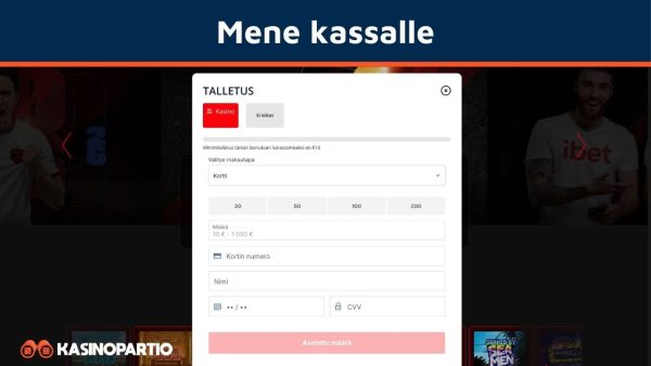mene 10e talletus kasinon kassalle