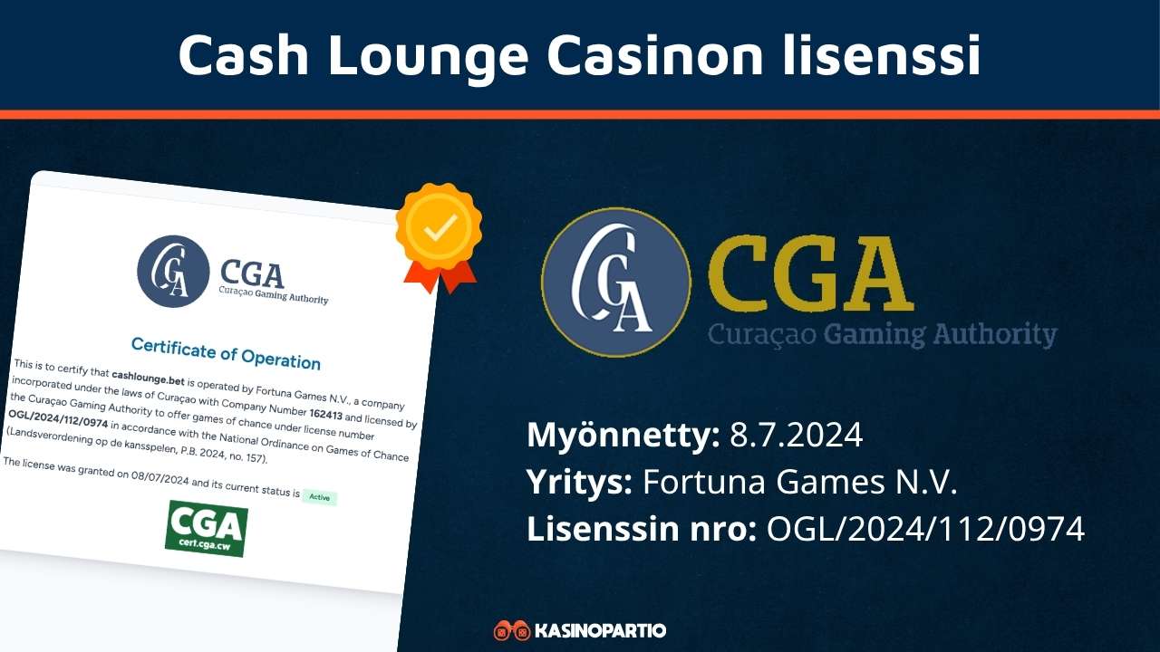 Cash Lounge kasinon lisenssi