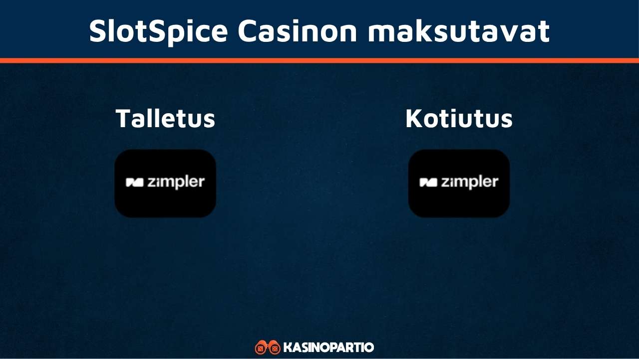 SlotSpice Casino maksutavat