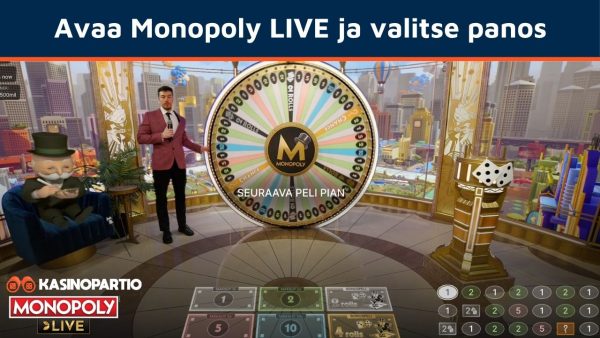 Avaa Monopoly Live -peli ja aseta panos