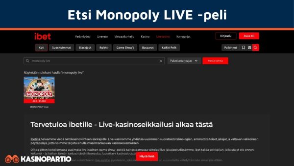 Etsi Monopoly Live