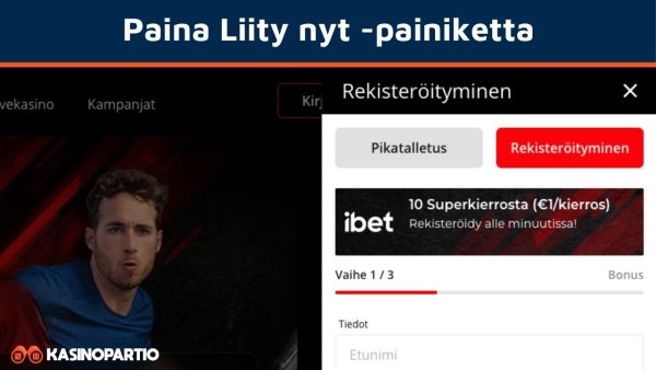 paina lity painiketta nettikasinolla ilman pankkitunnuksia