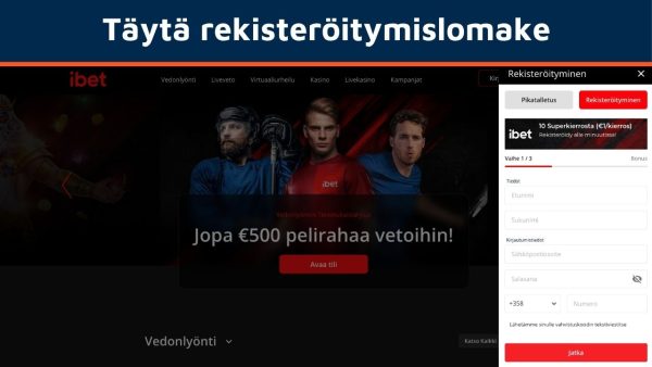 täytä rekisteröitymislomake kasinolla ilman pankkitunnuksia