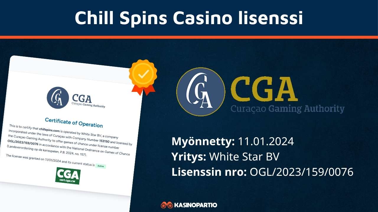 ChillSpins Casinon lisenssi