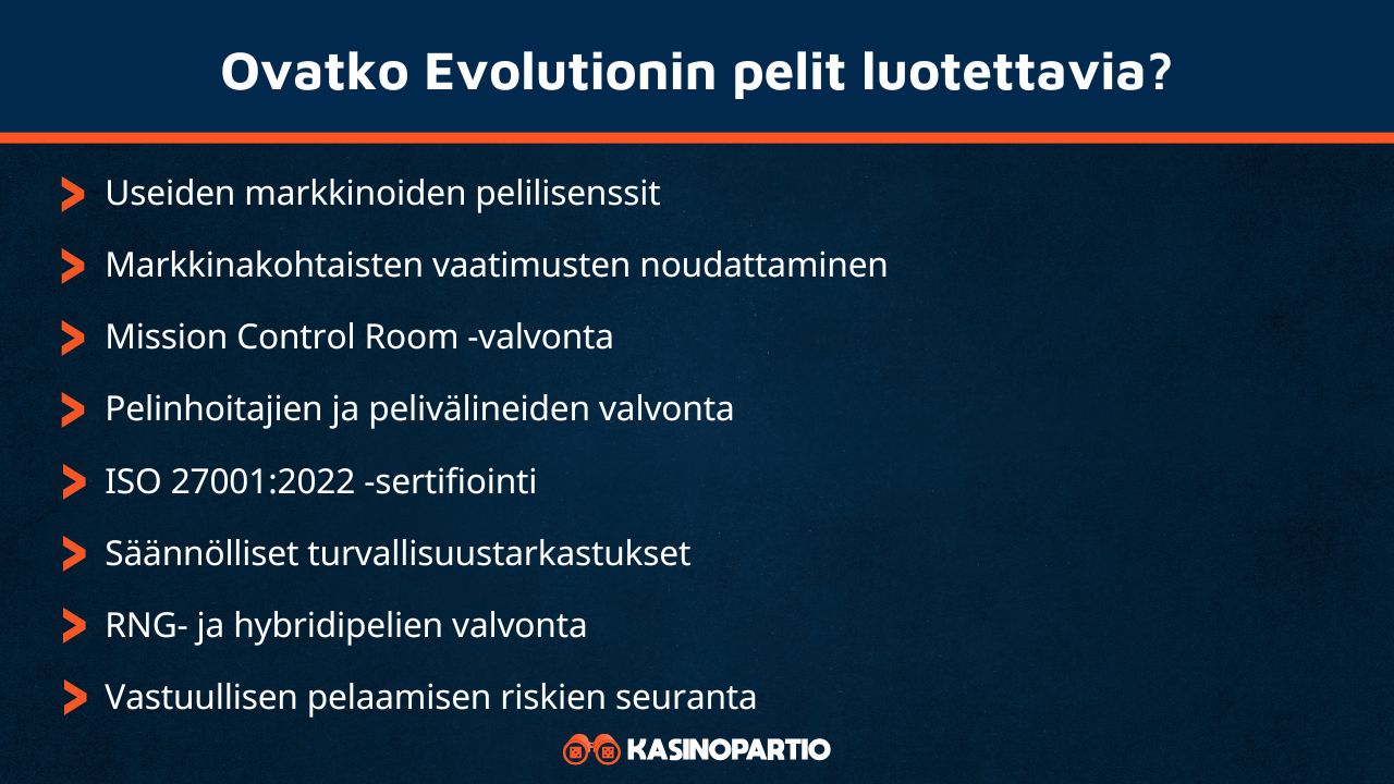 evolution luotettavuus