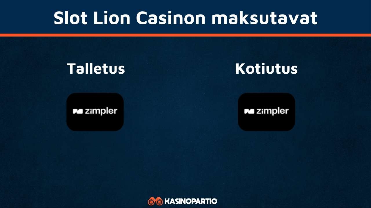 Slot Lion kasinon maksutavat