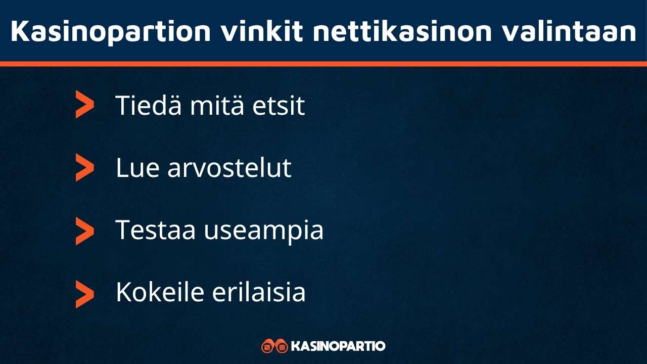 Valitse nettikasino näillä vinkeillä