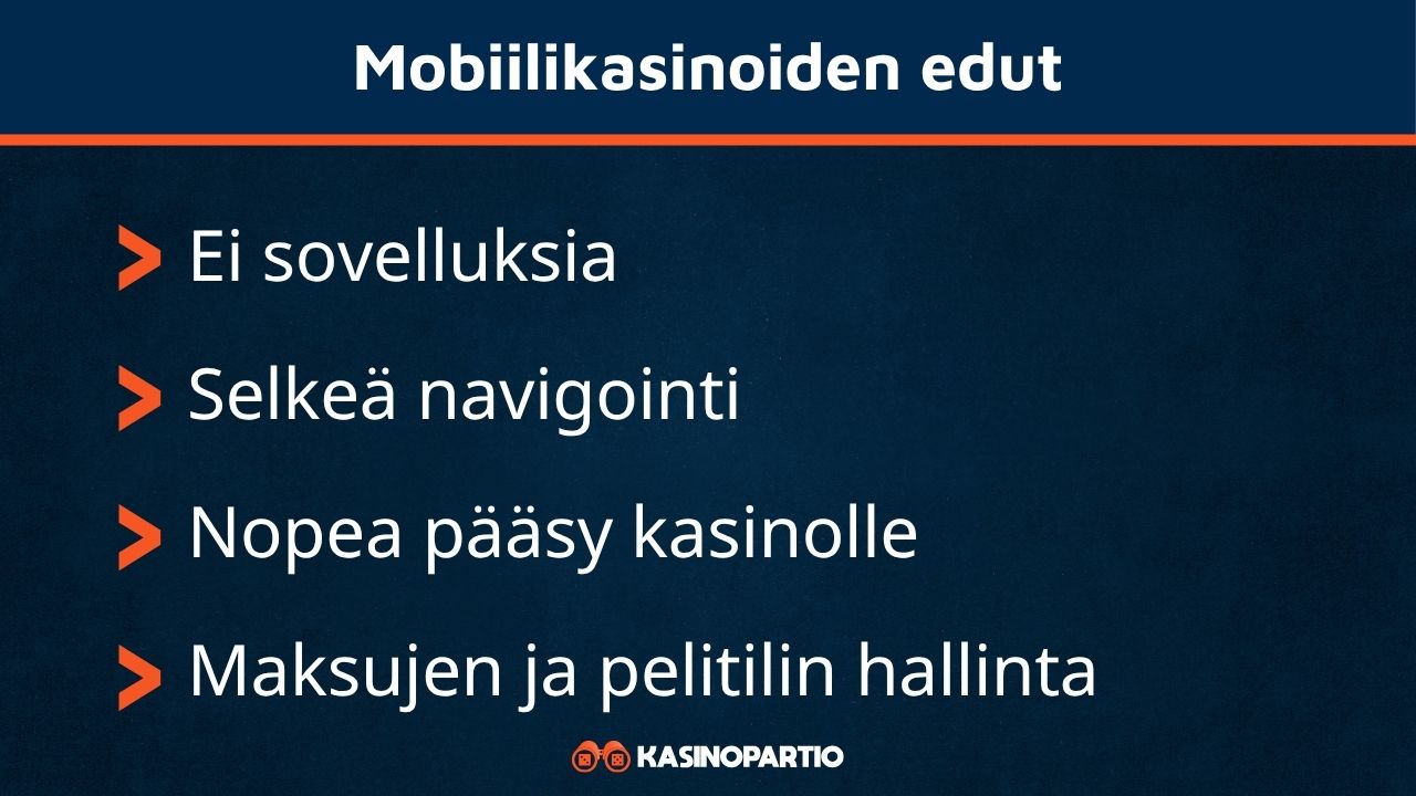 Mitä etuja mobiilikasino omaa