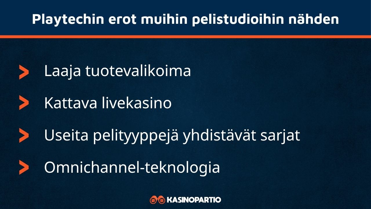 miten playtech erottuu muista