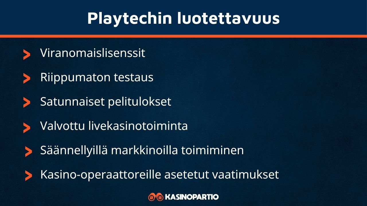playtech luotettavuus