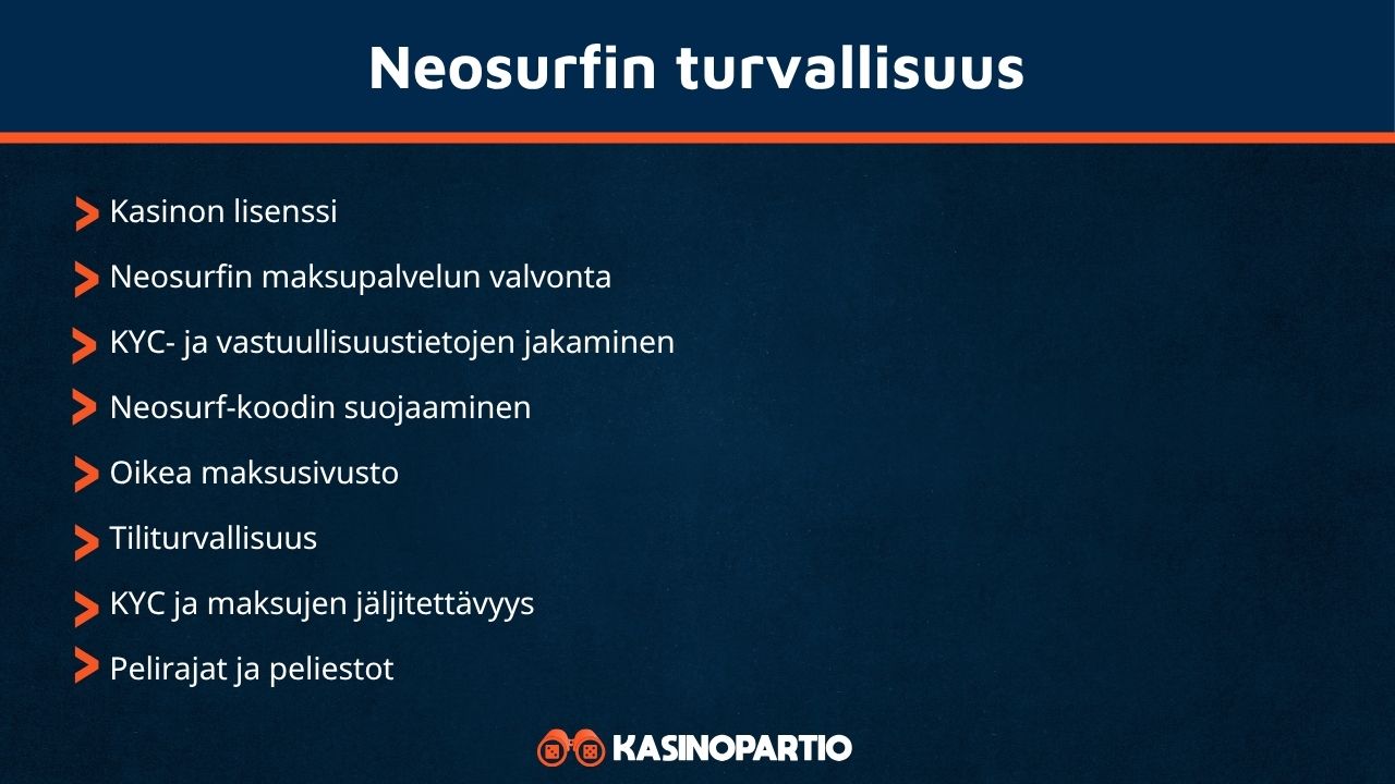 neosurf turvallisuus