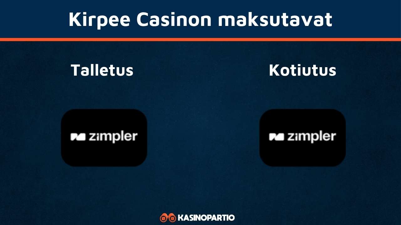 Kirpee Kasinon maksutavat