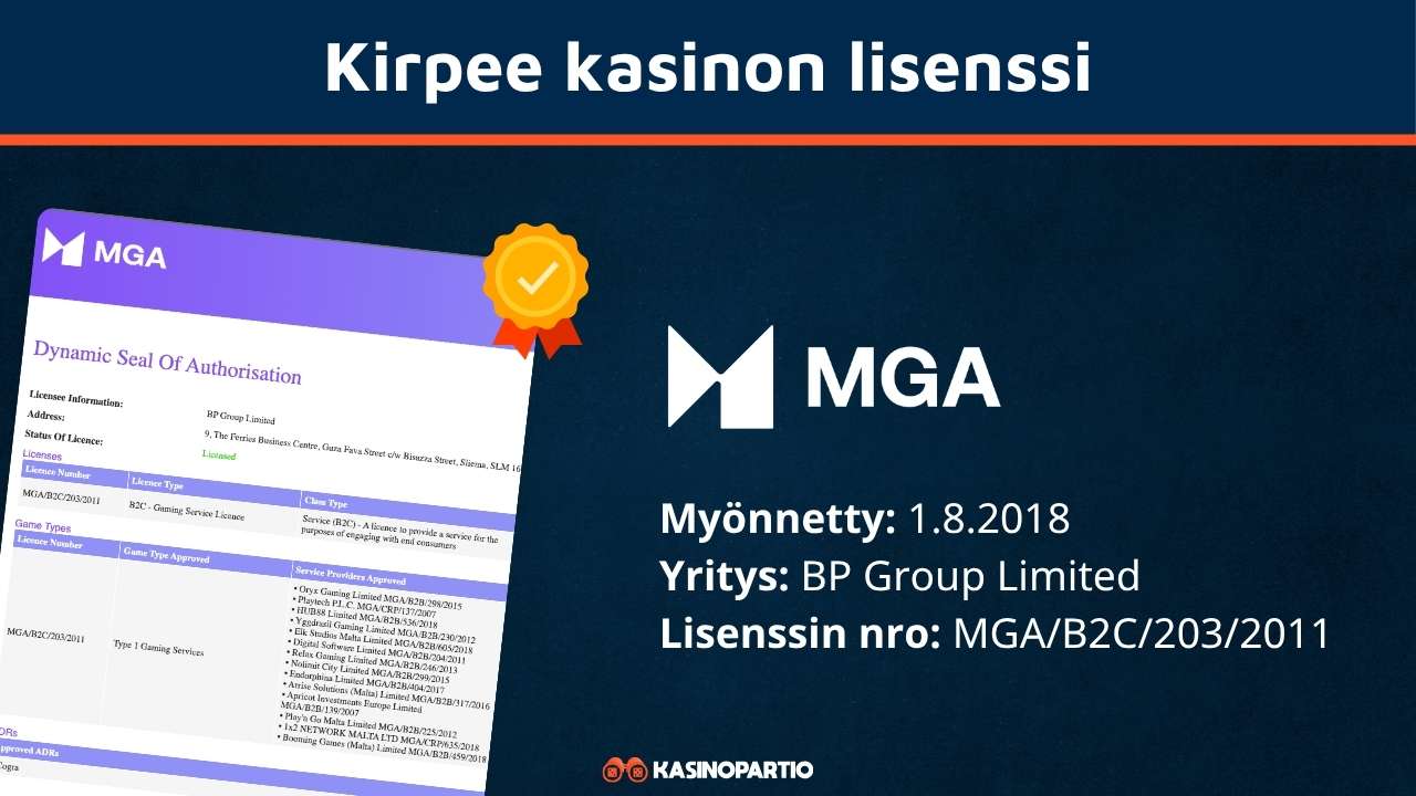 Kirpee kasinon lisenssi