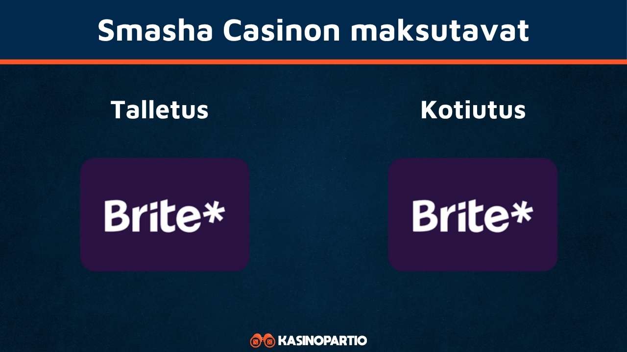 Smasha Kasinon maksutavat